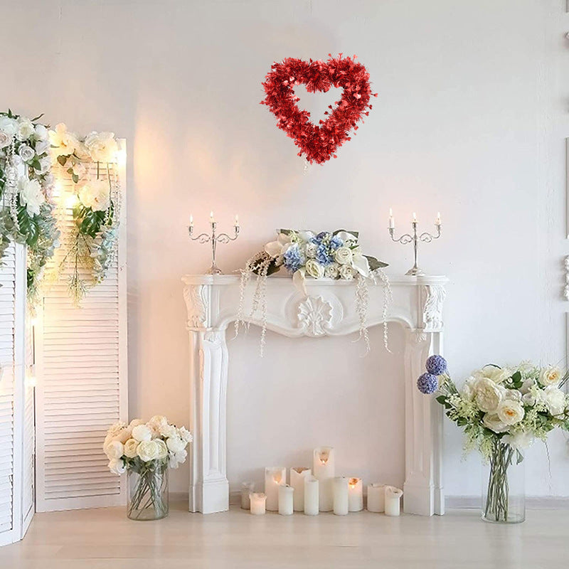 Red Madder Valentine's Day Heart Wreath - Image 4