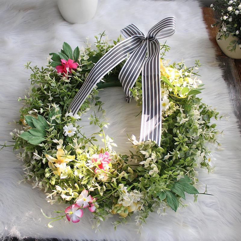 Eucalyptus Wildflower Spring Wreath Home Decor - Image 4