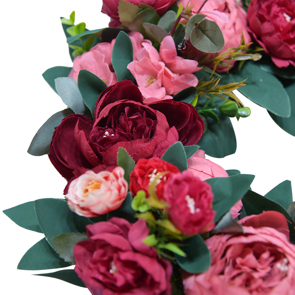 Valentine's Day Wreath Vintage Silk Rose Spring Wreath 2022 - Image 3