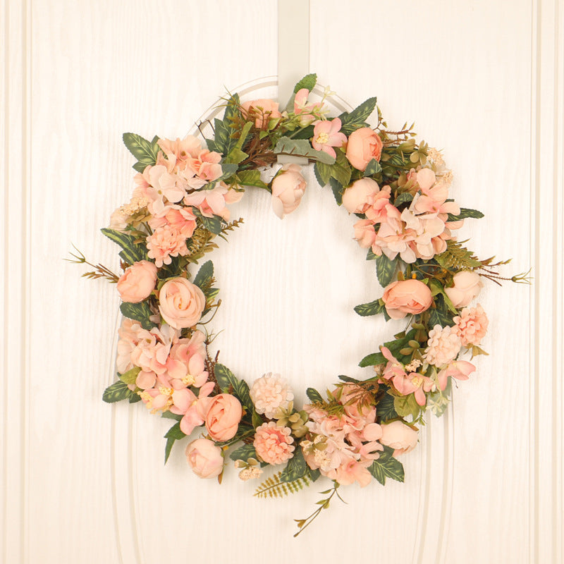 Artificial Roses Valentine's Day Wreath Spring Wreath for Front Door - Image 4