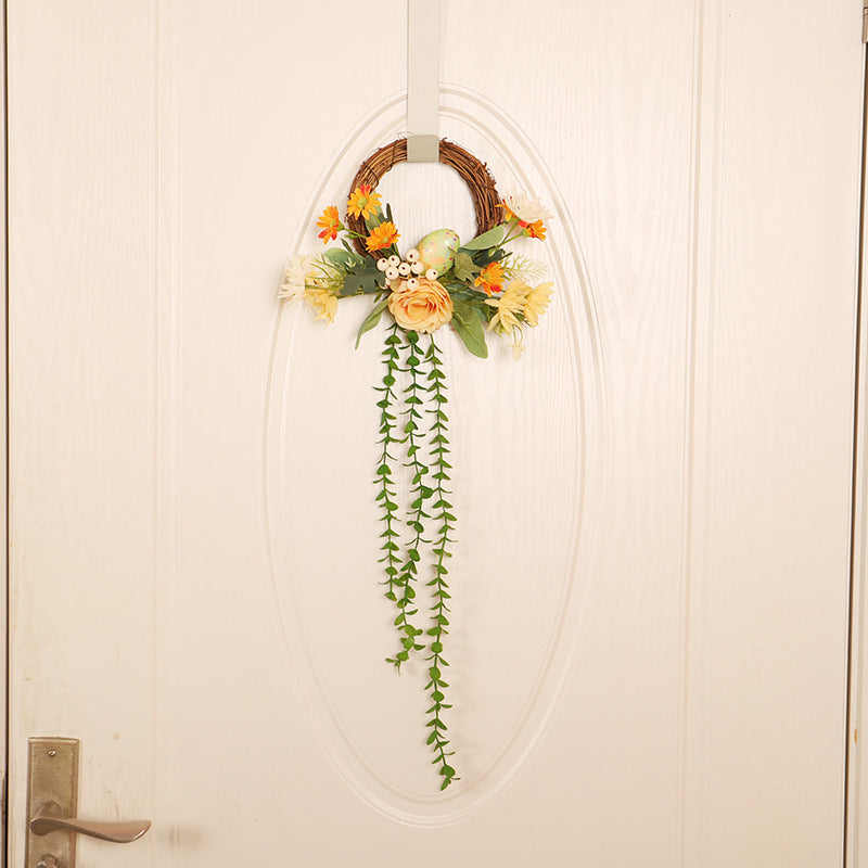 Daisy Eucalyptus Egg Spring Easter Wreath - Image 6