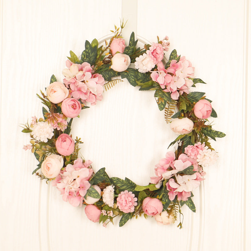 Artificial Roses Valentine's Day Wreath Spring Wreath for Front Door - Image 3