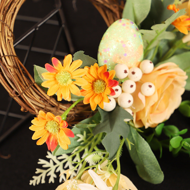 Daisy Eucalyptus Egg Spring Easter Wreath - Image 4