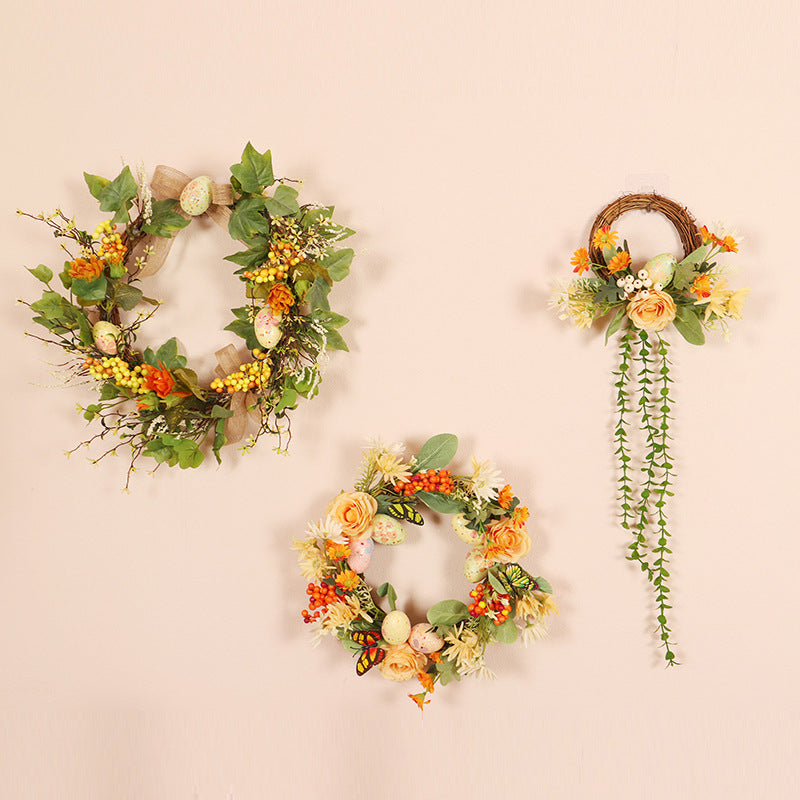 Daisy Eucalyptus Egg Spring Easter Wreath - Image 2