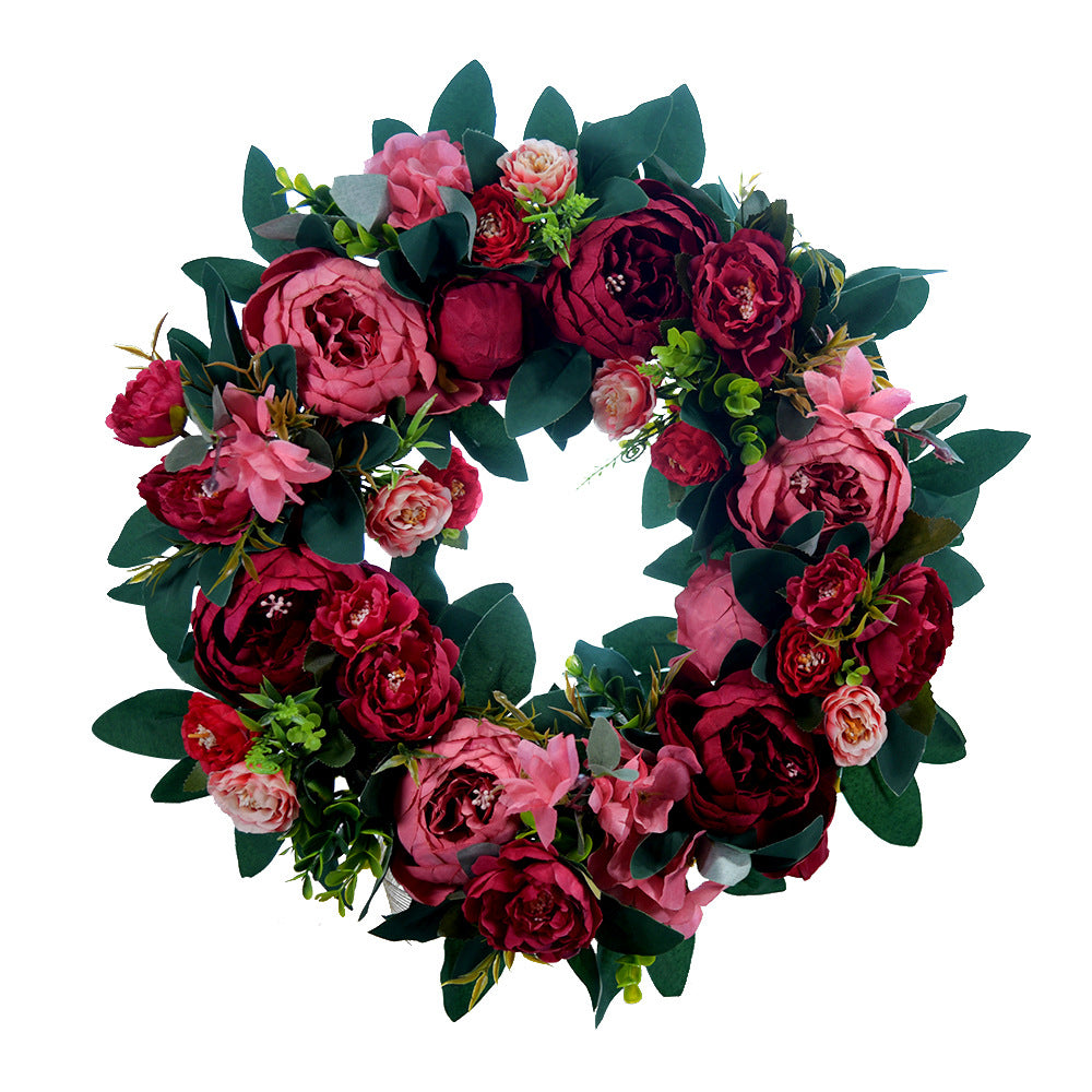Valentine's Day Wreath Vintage Silk Rose Spring Wreath 2022