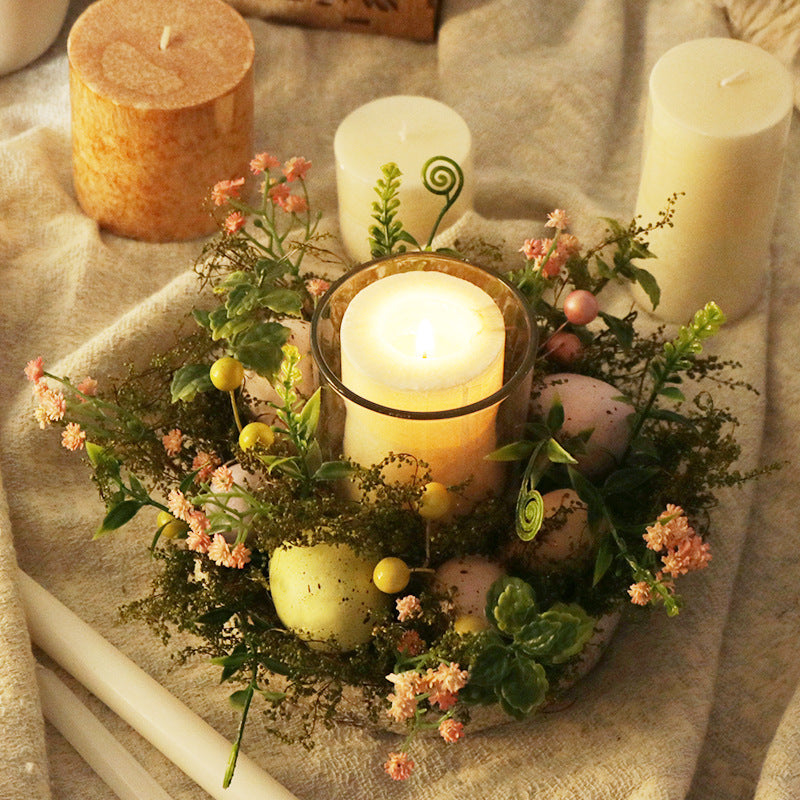 Easter Wreath Easter Egg Creative Candle Holder Advent Wreath