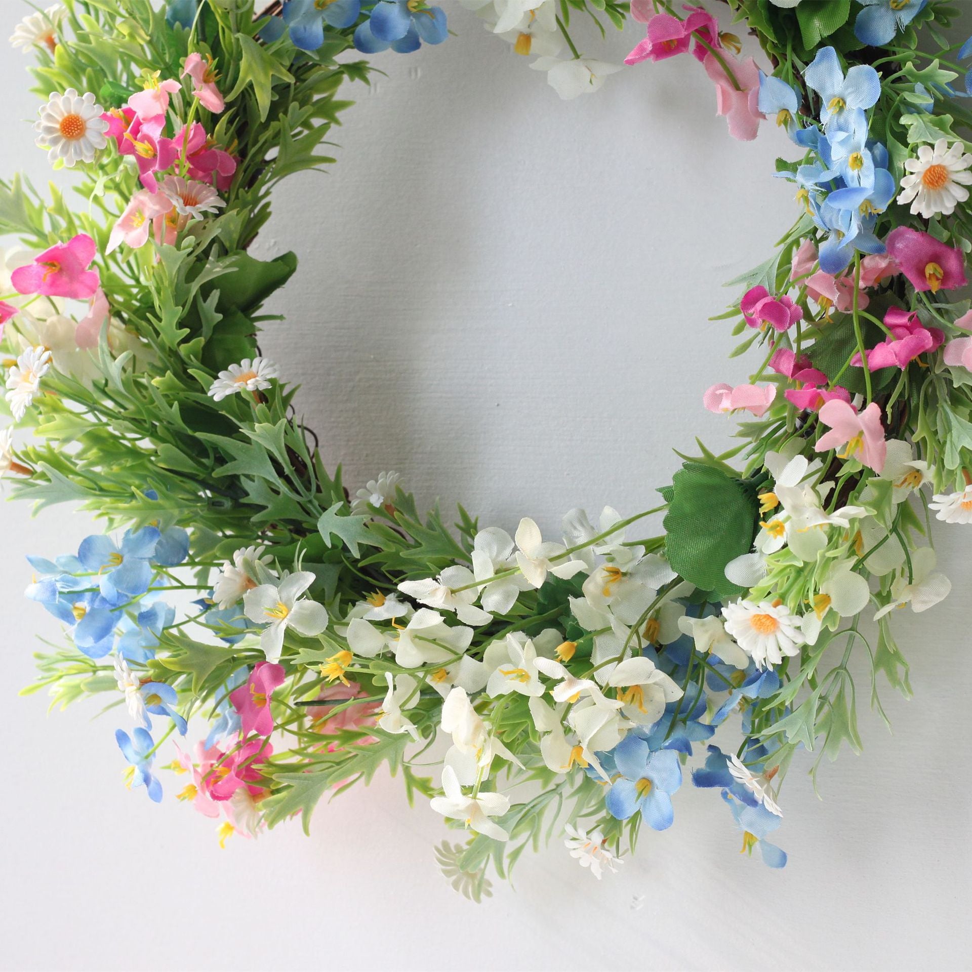 Colored Winter Jasmine Spring Wreath - Image 3