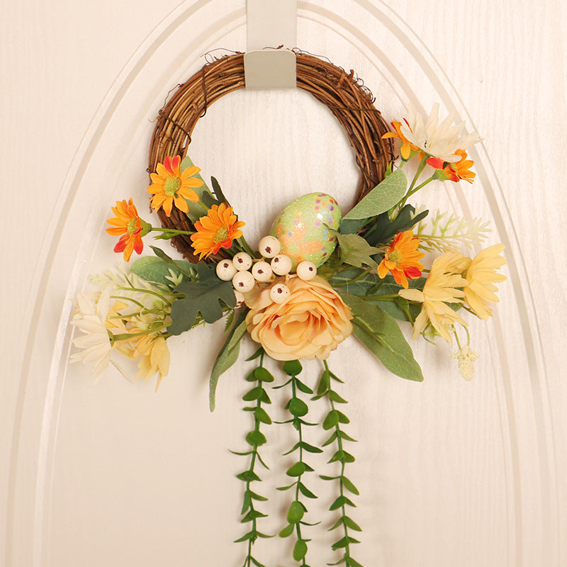 Daisy Eucalyptus Egg Spring Easter Wreath