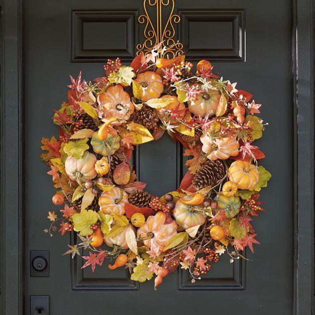 Harvest Pumpkin Wreath