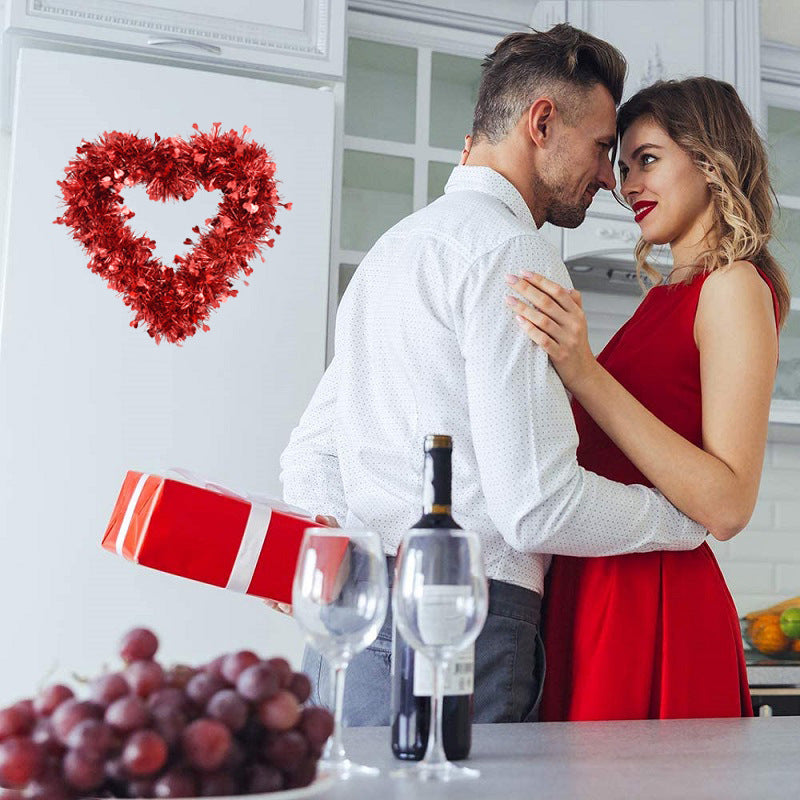 Red Madder Valentine's Day Heart Wreath - Image 6