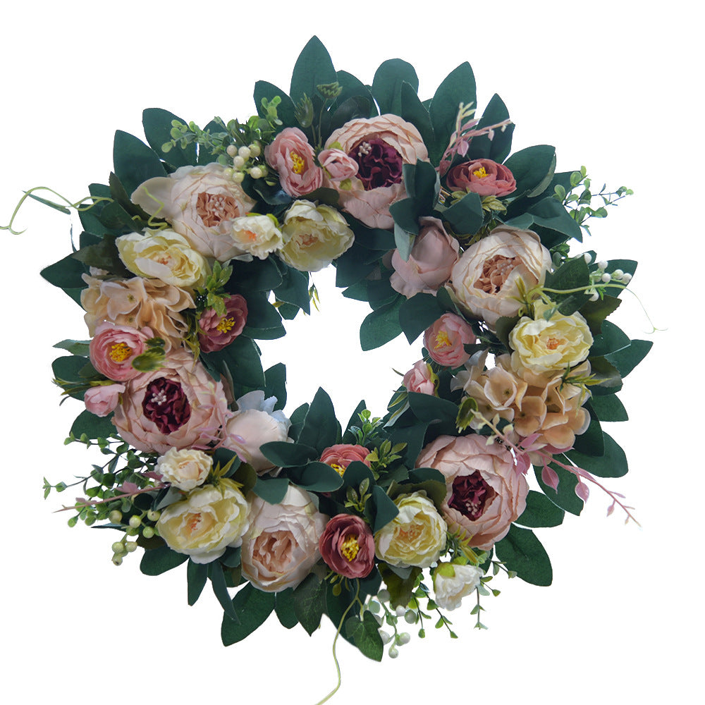 Valentine's Day Wreath Vintage Silk Rose Spring Wreath 2022 - Image 9