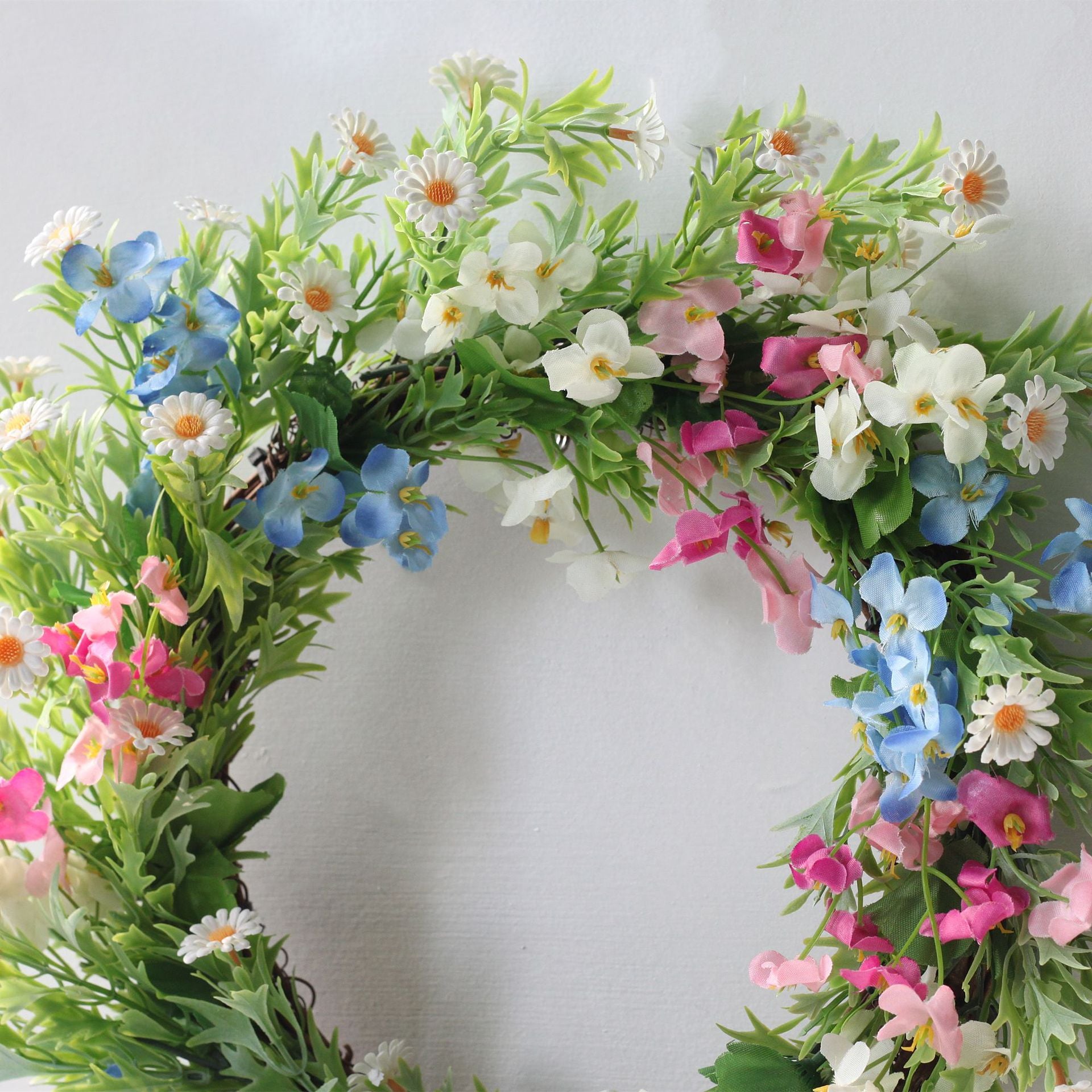 Colored Winter Jasmine Spring Wreath - Image 2
