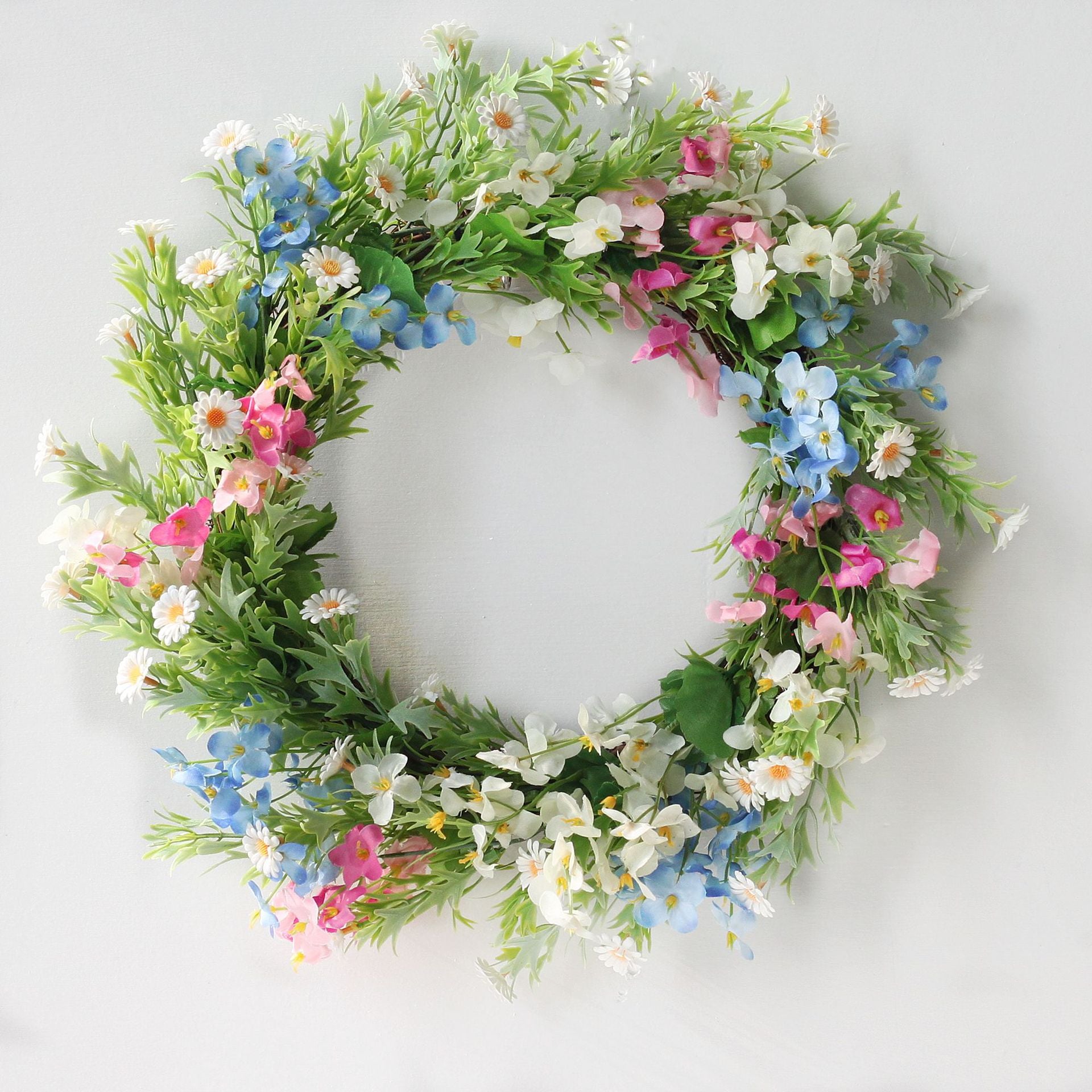 Colored Winter Jasmine Spring Wreath