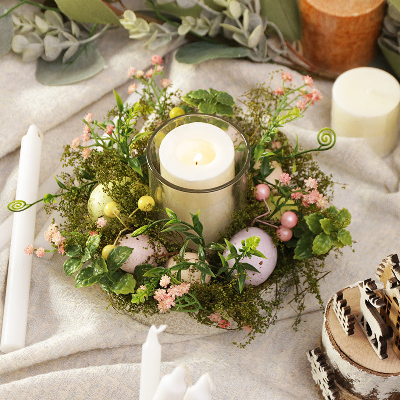 Easter Wreath Easter Egg Creative Candle Holder Advent Wreath - Image 4