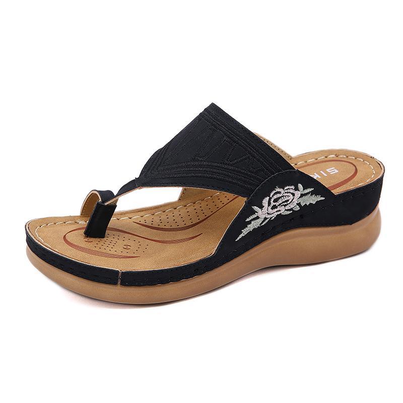 Women's Embroidery Wedge Sandals - Image 16