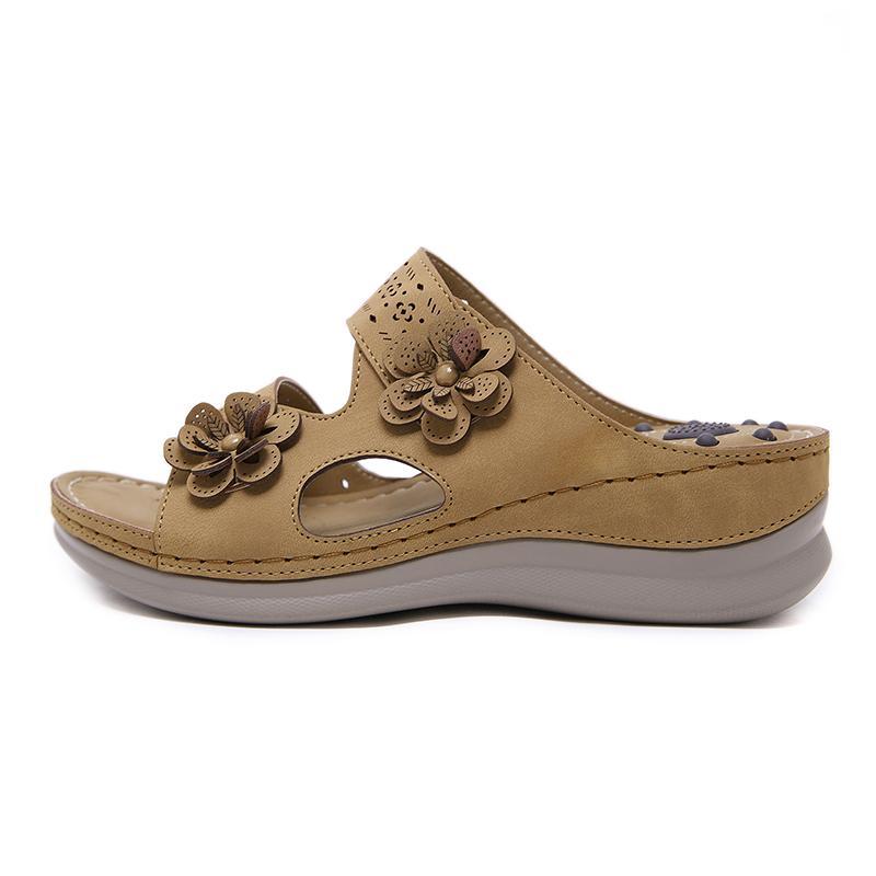 Women's Flower Decoration Wedge Sandals - Image 15