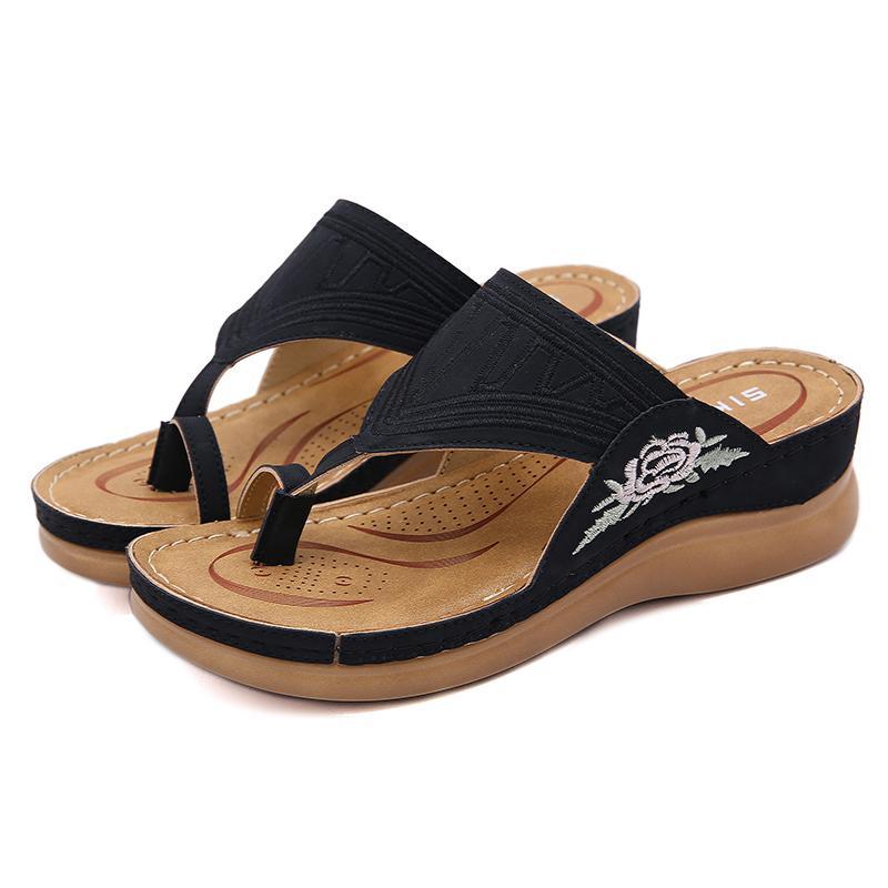 Women's Embroidery Wedge Sandals - Image 19