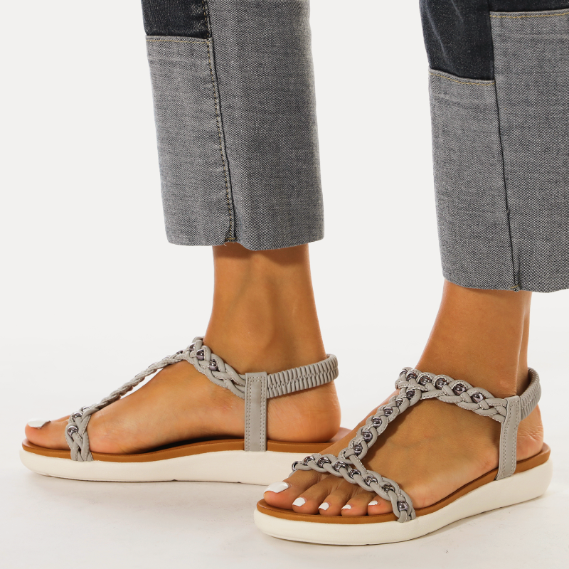 New Embroidered Casual Elastic Fashion Sandals - Image 21