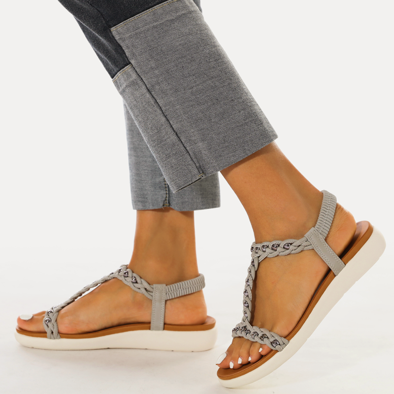 New Embroidered Casual Elastic Fashion Sandals - Image 15