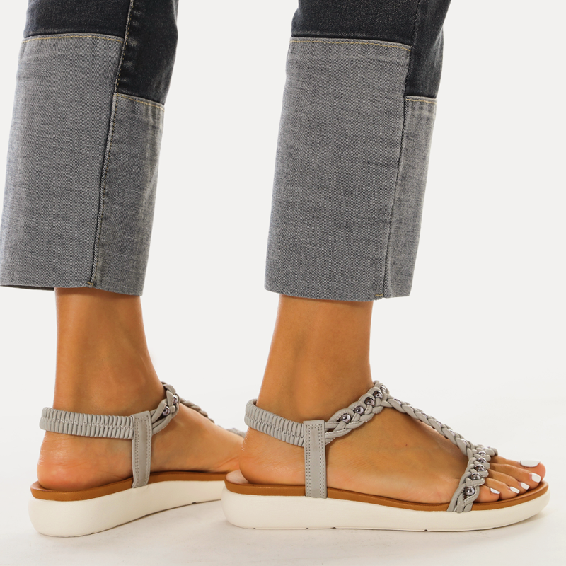 New Embroidered Casual Elastic Fashion Sandals - Image 16