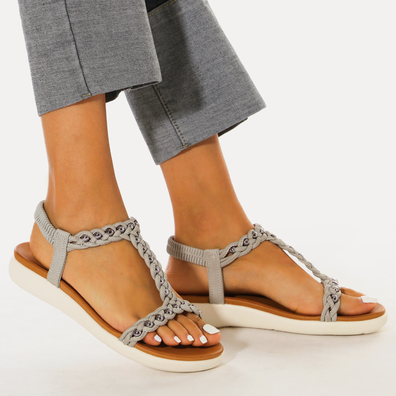 New Embroidered Casual Elastic Fashion Sandals - Image 18