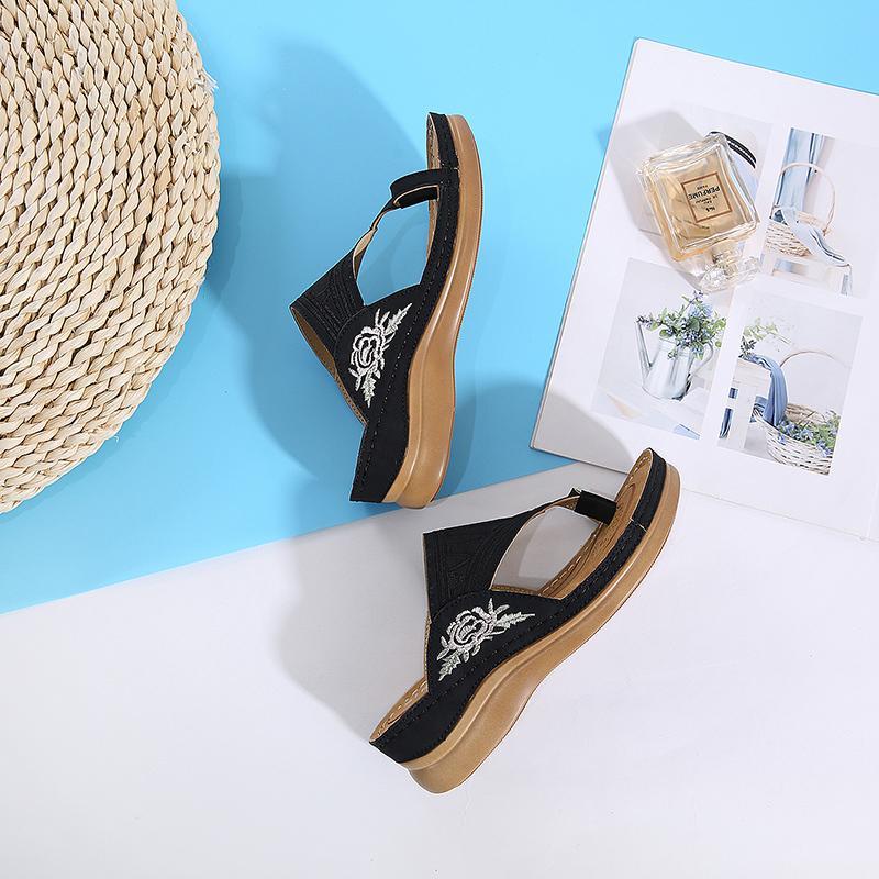 Women's Embroidery Wedge Sandals - Image 18
