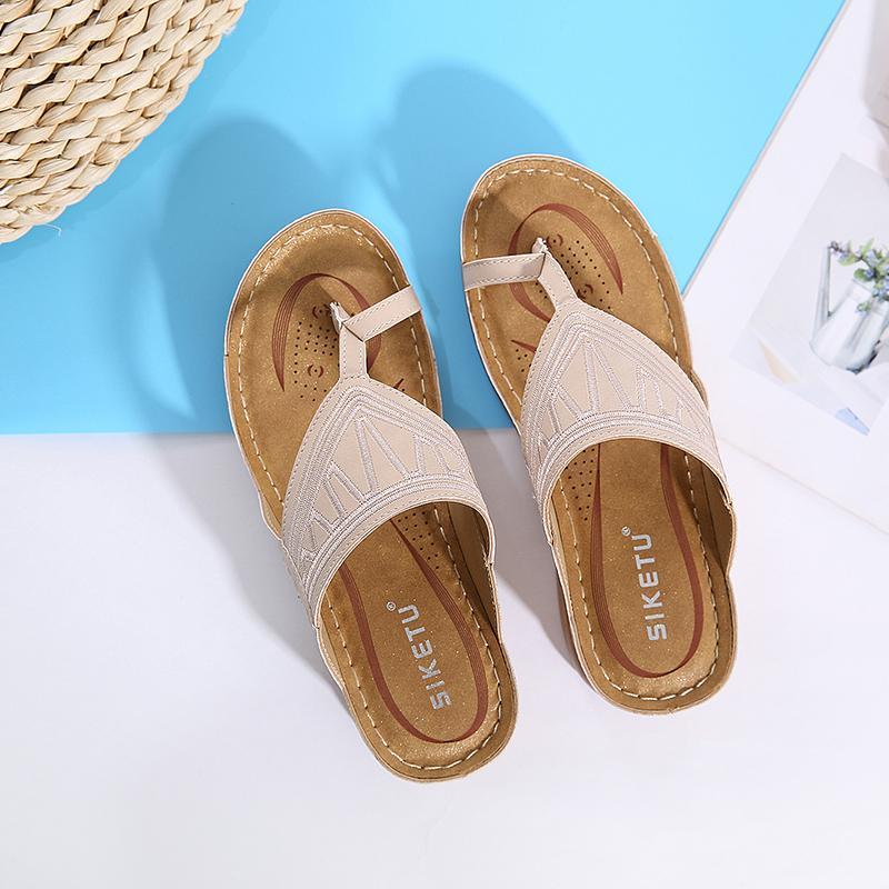 Women's Embroidery Wedge Sandals - Image 14