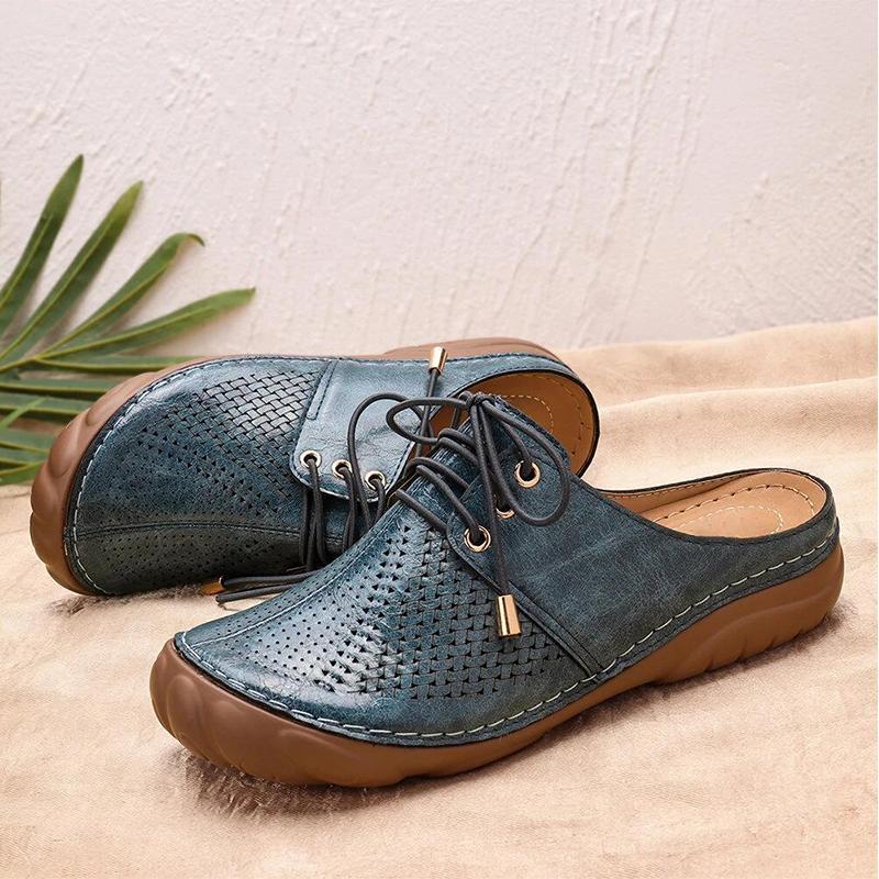 Women Retro Strappy Backless Sandals - Image 6