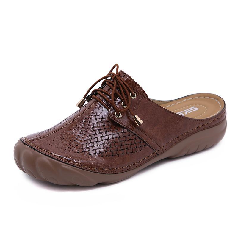 Women Retro Strappy Backless Sandals - Image 2