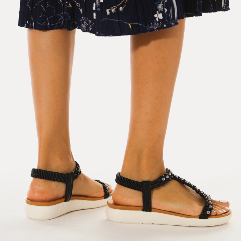 New Embroidered Casual Elastic Fashion Sandals - Image 5