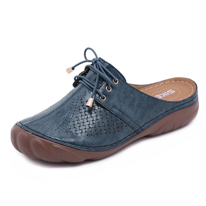 Women Retro Strappy Backless Sandals - Image 7