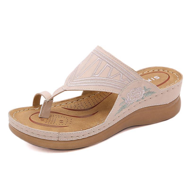 Women's Embroidery Wedge Sandals - Image 11