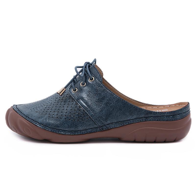 Women Retro Strappy Backless Sandals - Image 8