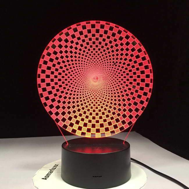 Infinite Chess Circle 3D Illusion Lamp
