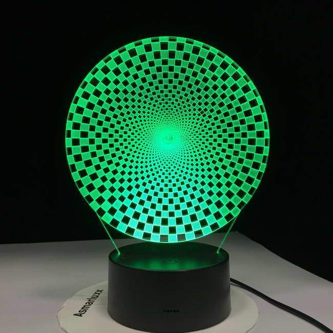 Infinite Chess Circle 3D Illusion Lamp - Image 2