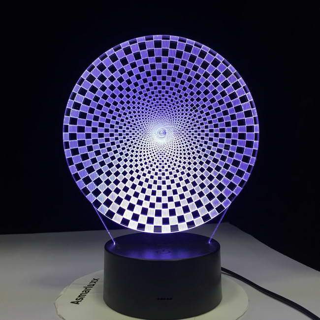 Infinite Chess Circle 3D Illusion Lamp - Image 3