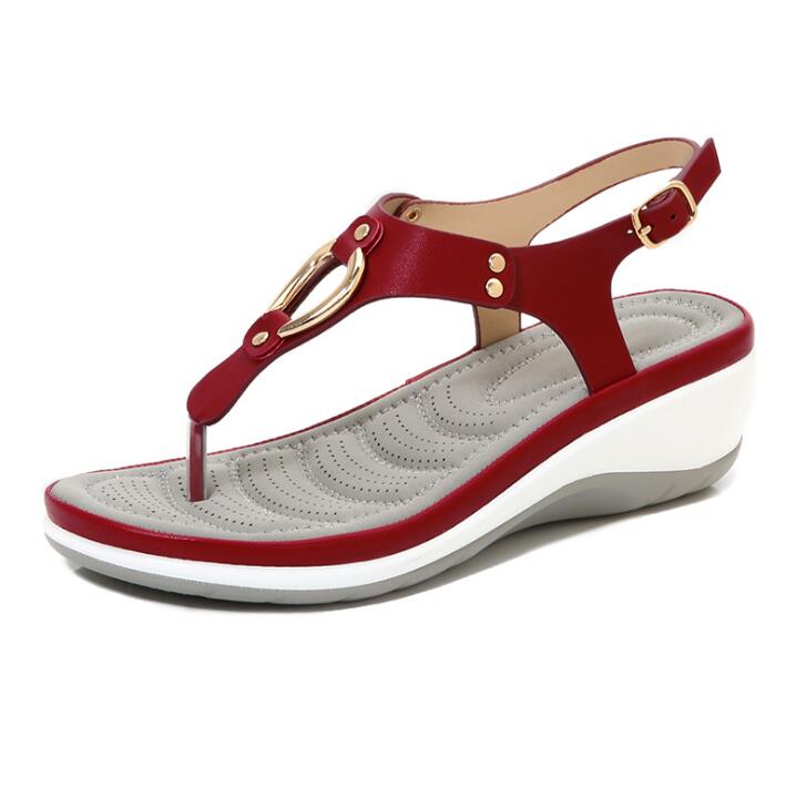 Summer Beach Solid Color Flip Flops For Women Clip Toe Ladies Shoes - Image 12