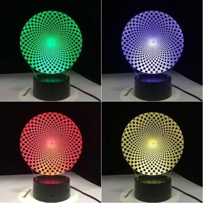 Infinite Chess Circle 3D Illusion Lamp - Image 4