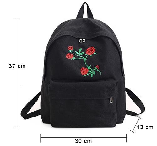 Embroidered Rose Backpack - Image 11
