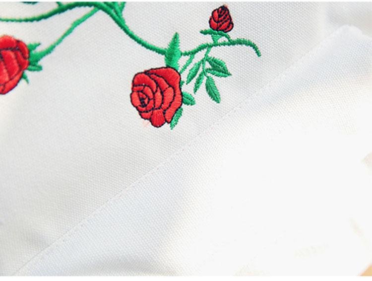 Embroidered Rose Backpack - Image 9