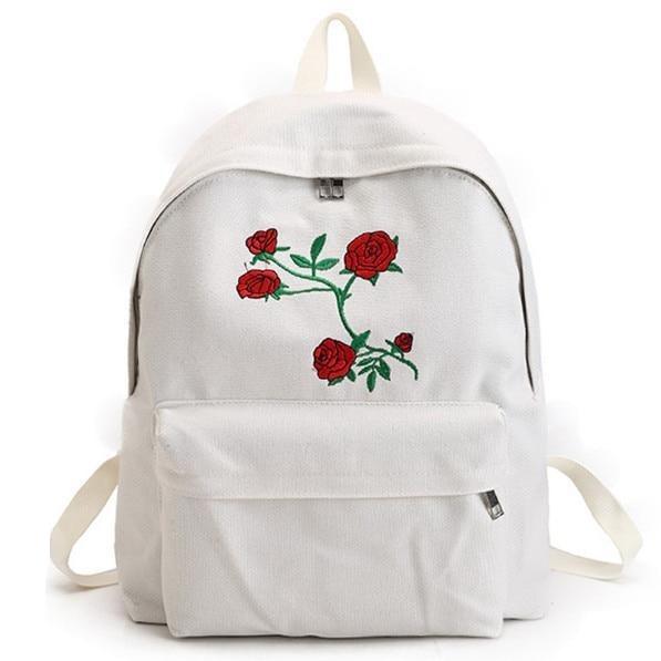 Embroidered Rose Backpack - Image 3