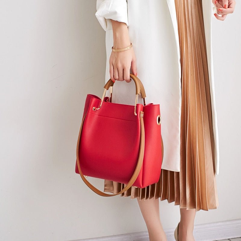 Faux Leather Tote Bag - Image 2