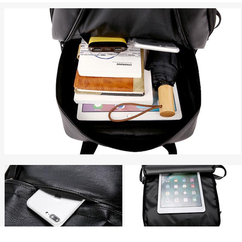 Faux-Leather Travel Backpack - Image 11