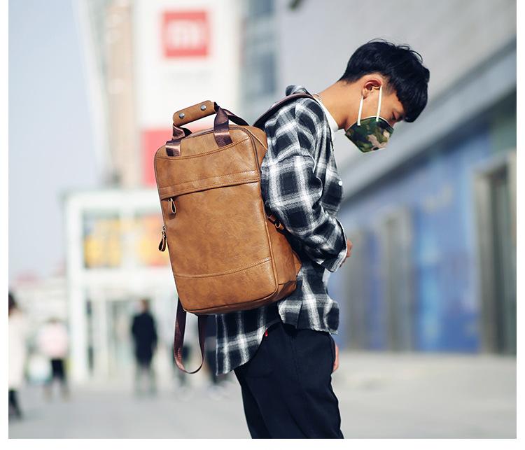 Faux-Leather Travel Backpack - Image 17