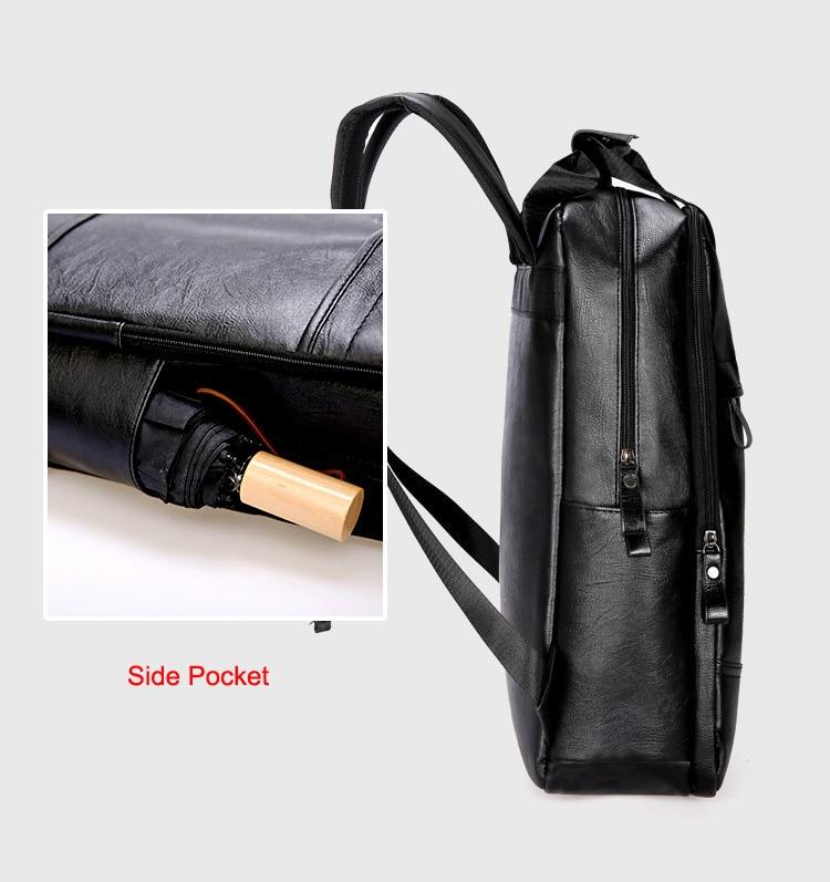 Faux-Leather Travel Backpack - Image 8