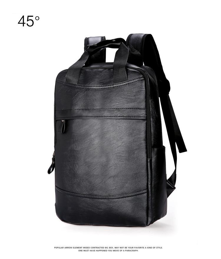 Faux-Leather Travel Backpack - Image 5