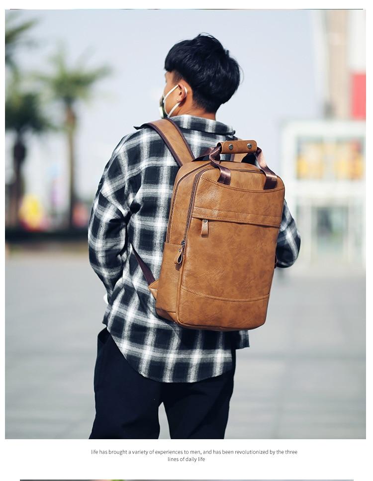 Faux-Leather Travel Backpack - Image 18