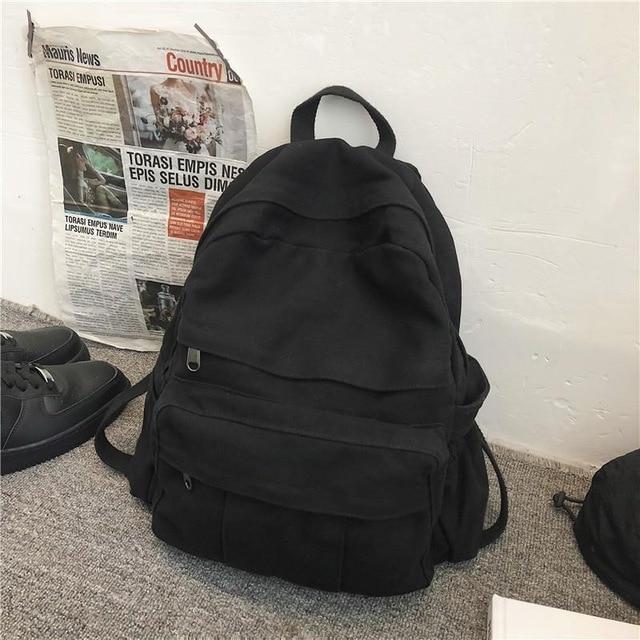Front Pocket Small Canvas Backpack - Image 9