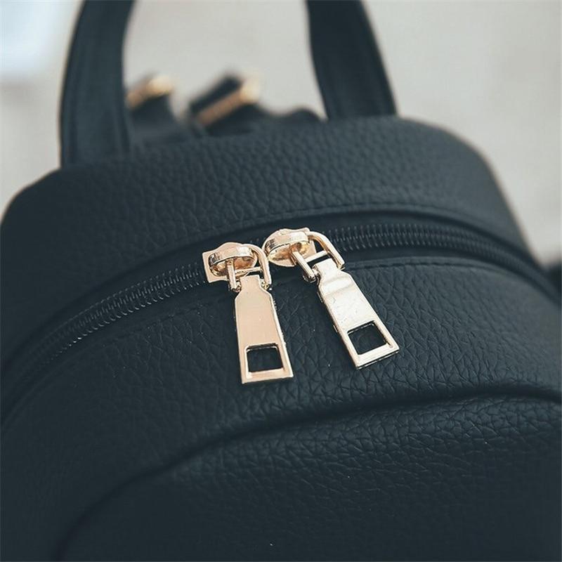 Fuzzy Ball' Pendant Mini Faux-Leather Backpack - Image 10