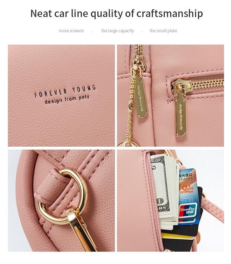 Mini Soft Touch Faux Leather Backpack - Image 4